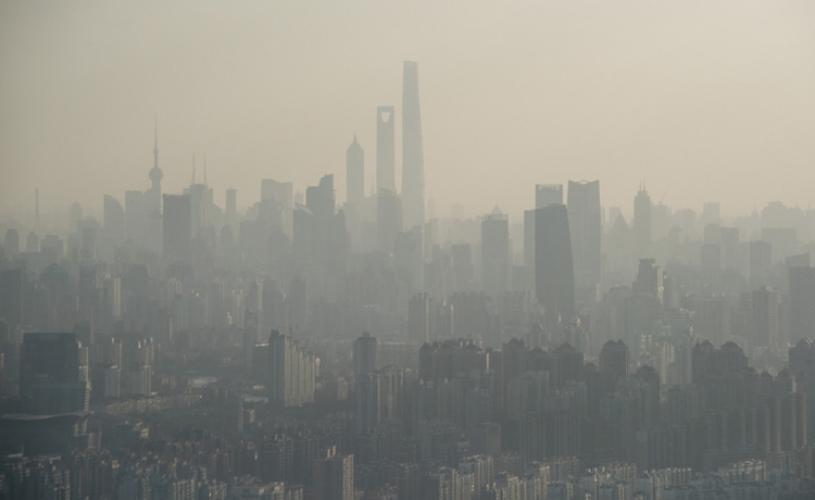Smog sur la ville de Shangai